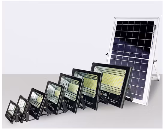 Économie d'énergie prix de gros rue IP65 lampe extérieure étanche lumières 50W 100W 200W 300W projecteur à énergie solaire projecteur à LED