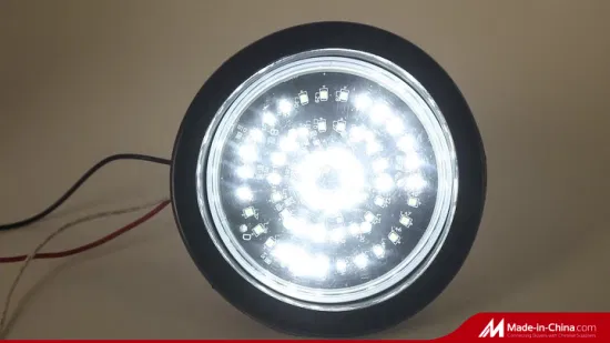 Feu d'urgence rond à LED de 10,2 cm pour remorque de camion, camping-car et véhicules spéciaux, lumière clignotante ronde stroboscopique pour remorque de camion