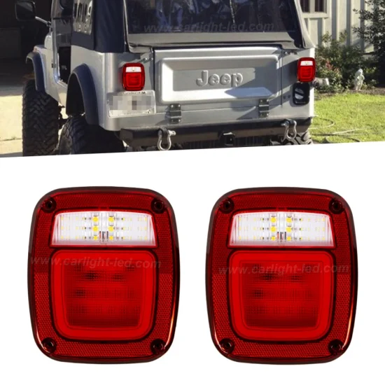 Feu de recul de plaque d'immatriculation arrière, Position d'arrêt pour Jeep Wrangler Cj, Tj, Yj, Jk