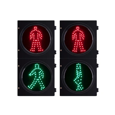 Feu pour piétons rouge vert avec poteau de feu de signalisation à LED